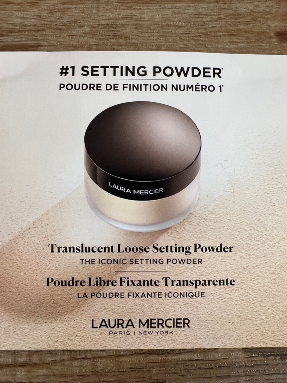 Laura Mercier Translucent Loose Setting Powder Sample Card